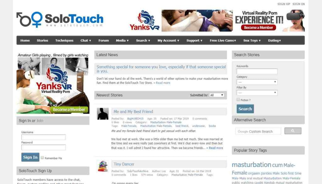 SoloTouch and 10+ Best Free Sex Story Sites Like SoloTouch!