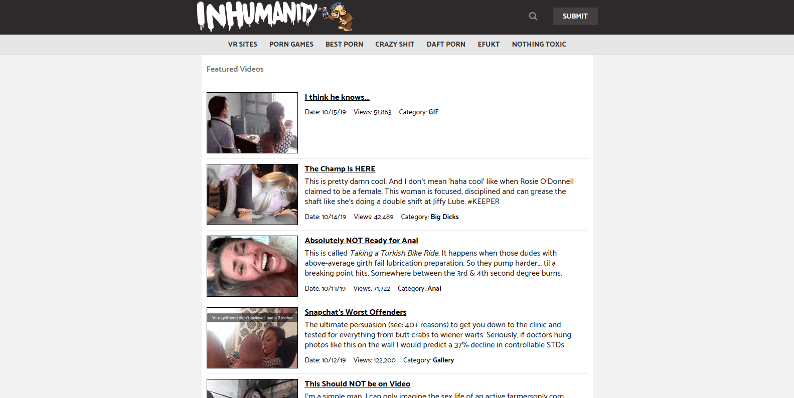 Inhumanity porn