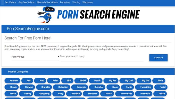 18+ Porn Search Engine sites, Free Porn Search engine list!